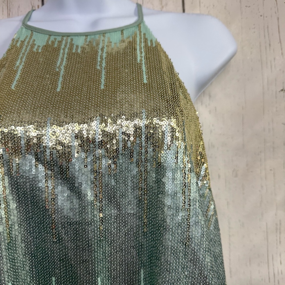 Show Me Your Mumu Sequin Halter Dress Boho Luxe Party Glam Festival Sparkle - Picture 4 of 16